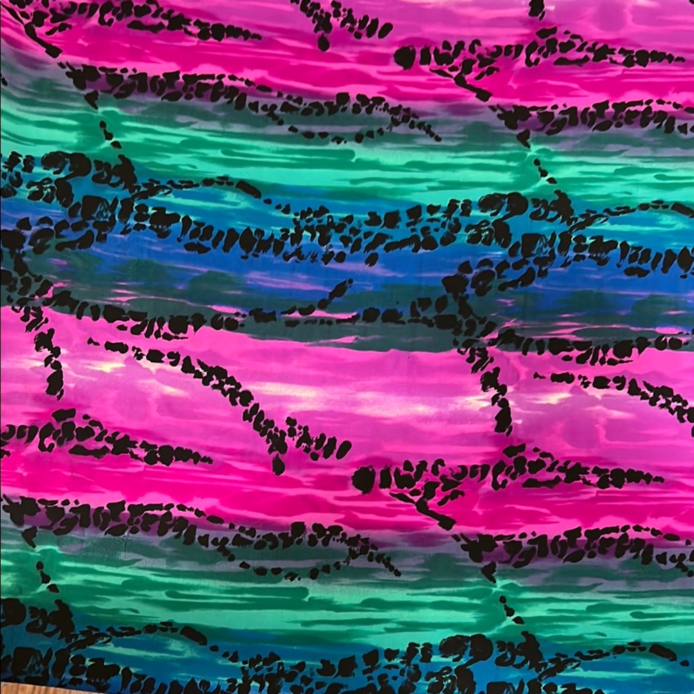 Vintage Vibrant Abstract Patterned Scarf